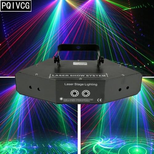 6 eyes Laser scan lights DMX512 RGB full color laser light KTV bar DJ lights