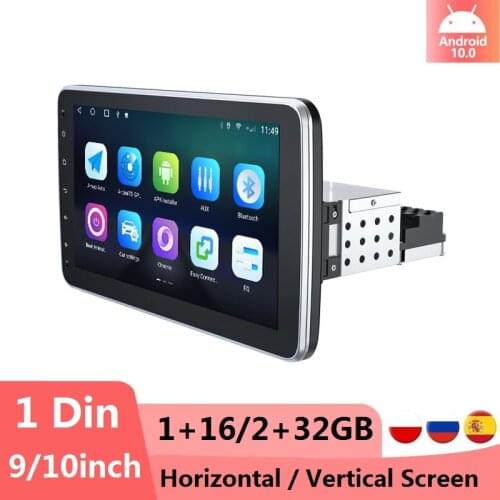 Android10.0 1Din car radio Rotatable Car Multimedia Player Autoradio Stereo Receiver GPS WiFi Adjustable Auto Radio Video Player