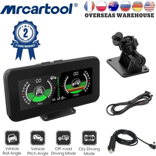 MRCARTOOL M50 Car Compass Pitch Tilt Angle Protractor Inclinometer HUD off road Accessories Intelligent GPS Slope Meter