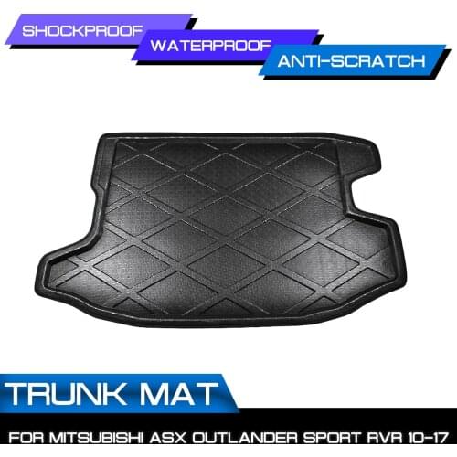Car Floor Mat Carpet For Mitsubishi ASX Outlander Sport RVR 2010-2017 Rear Trunk Anti-mud Cover