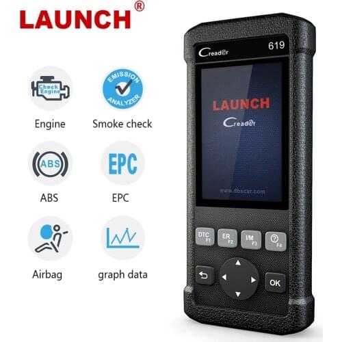 OBD2 Automotive Scanner Launch CR619 ABS SRS Airbag OBD2 Code Reader Crash Data Car Diagnostic Launch OBDII Auto Diagnostic Tool