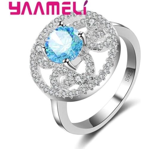 Shining Round Rings for Women Tiny CZ Paved Cubic Zirconia Stone Accessories Wedding Jewelry Birthday Gift