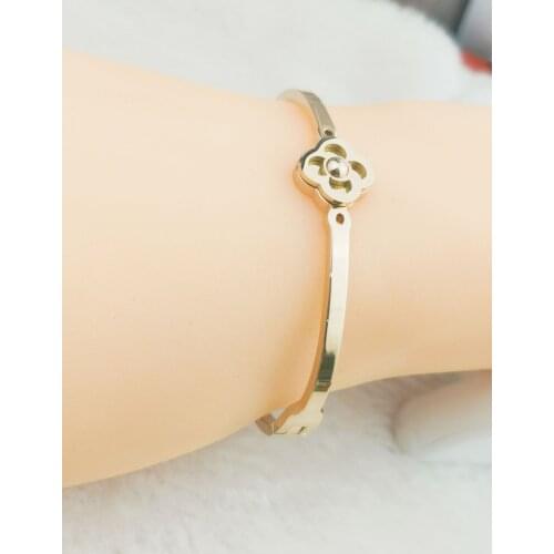 Bangle Hot Sell For Women Fashion New Goddess Luxury Rose Gold Color Luxe Jewelry Stainless Steel