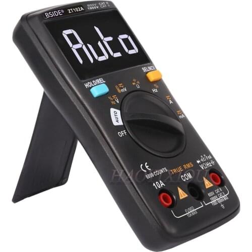 BSIDE ZT102A EBTN LCD Digital Multimeter TRMS AC/DC Voltage Current Temp Ohm Frequency Diode Resistance Capacitance Tester