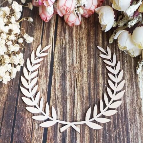 Wooden Wreath Ornament Shape Art Projects Craft Decoration Gift Decoupage