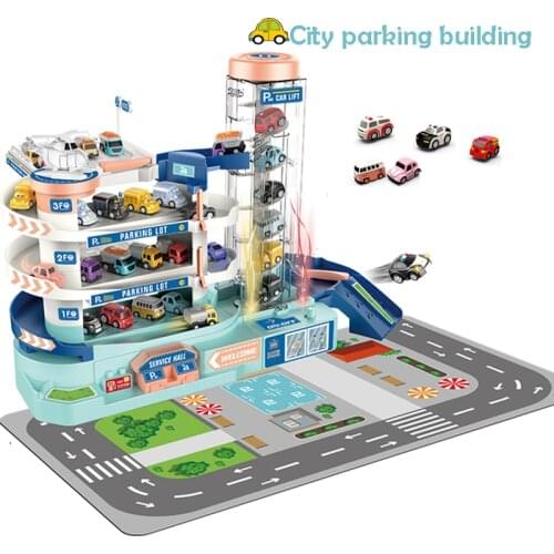 Kids Electric Track Car Parking Building Toy Racing Rail Car Train Track Toys Gifts Mechanical Adventure Brain Table Game