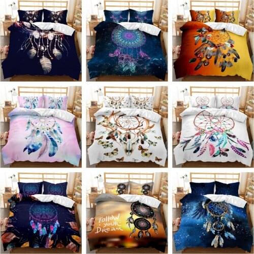 Hot Style Bedding Set 3d Digital Dreamcatcher Printing 2/3pcs Duvet Cover Set Single Twin Double Full Queen King Bedroom Decor