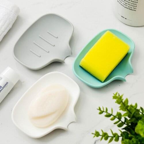 Sponge Holder Silicone Storage Rack Drain Soap Box Tray Soapbox 1 Pcs Shower Soap Tray Tool Soap Dish Plate Holder