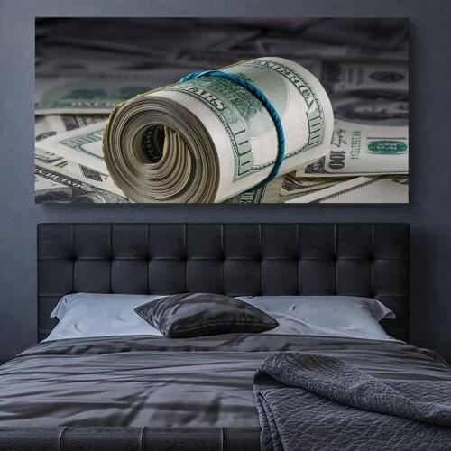 Hd Prints Roll of Dollars Picture Wall Artwork Currency Canvas Painting Home Decor Modular Money Poster For Living Room No Frame