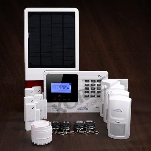 HOMSECUR Wireless GSM SMS Autodial Burgla Alarm System+Solar Energy Strobe Siren