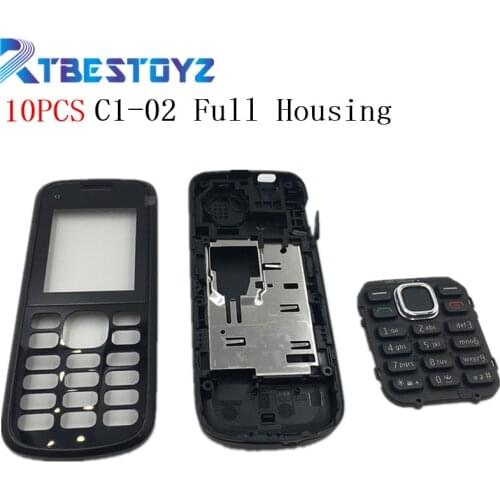 RTBESTOYZ C1-02 Housing Case For Nokia C1-02 Full Complete Mobile Phone Housing Battery Cover Door Frame With Keyboard