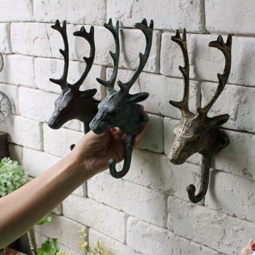 Lutou hook cast iron clothing store clothing hat grocery hook living room coffee bar wall decoration K010