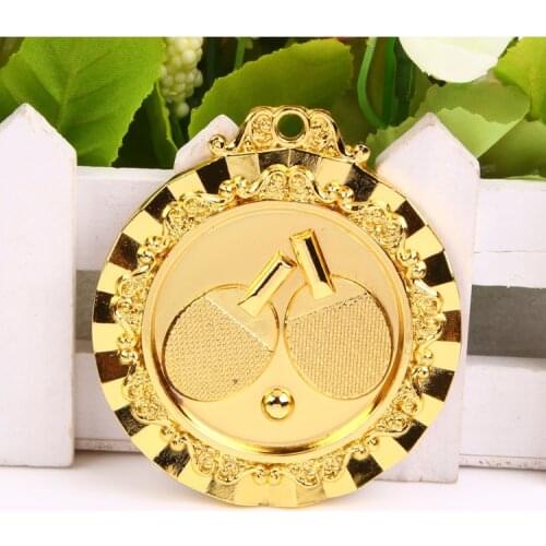 Pleated Lace Table tenn medal School Sports Medal Gold Silver Bronze Motion, 6.5 cm