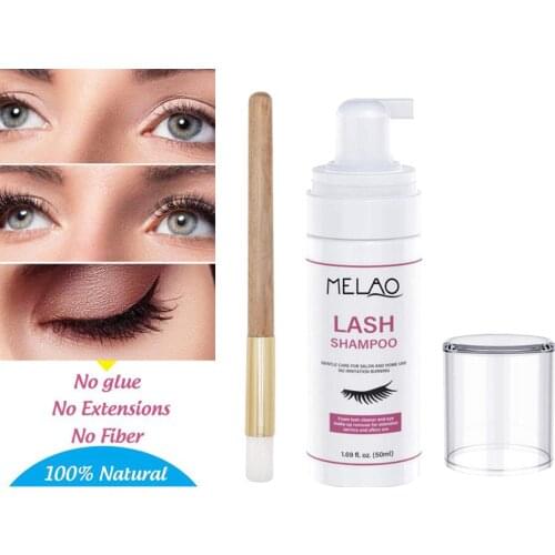 50ml Lash Shampoo eyelash extension cleaning Foam Pump Design No Stimulation Makeup Clean