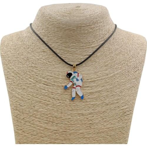 6 Styles Astronauts Starry Sky Oil Drop Jewelry Hot Rope Pendant Necklace Gift For Girls Women Men Drop Shipping BB001-006