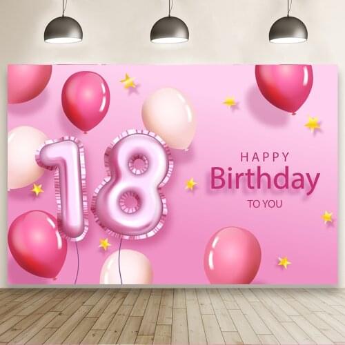 Girls 18th Birthday Pink Background Portrait Photography Surprise Party Photozone Photo Backdrops Photocall Studio