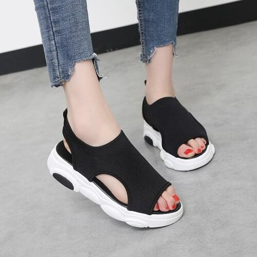 Women Sandals 2020 New Female Shoes Women Summer Wedge Comfort Sandals Ladies Flat Slingback Sandals Women Sandalias