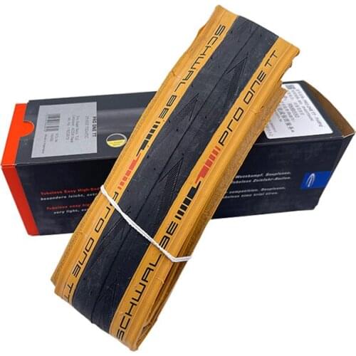 SCHWALBE PRO ONE TT Yellow edge Road BikeTires 700×25C 700×28C 700C Competition Fold Bicycle Tire ADDIX Race Classic-Skin