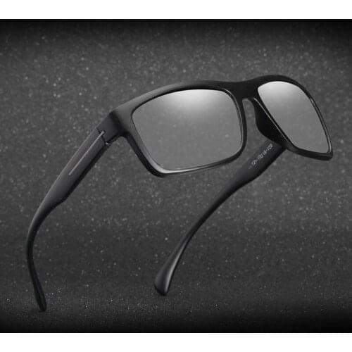 Polarized Discoloration Sunglasses New Men Driving Photochromic Sunglasses Men Polaroid Square Sunglasses UV400