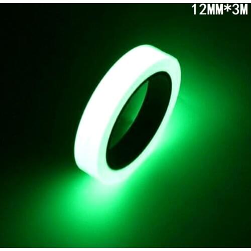 Luminous Tape 12MM 3M Self-adhesive Tape Night Vision Glow In Dark Safety Warning Security Stage Home Decoration Tapes