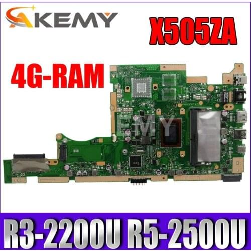 X505ZA Motherboard For Asus X505Z A505Z K505Z X505ZA Laptop motherboard Mainboard 4G-RAM R3-2200U R5-2500U