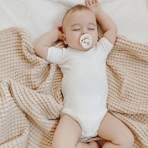 Baby Bodysuits Newborn White Clothes Body Bebe Short Sleeve Solid Color Summer Brand New Infant Jumpsuit Girl Boys For 0-24M