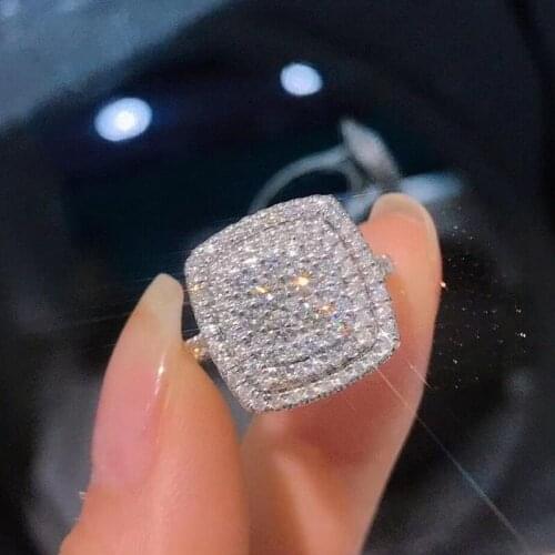 VENTFILLE 925 Sterling Silver Rings for Women Creative Simple Water Drop Pendant Geometric Party Jewelry Gifts