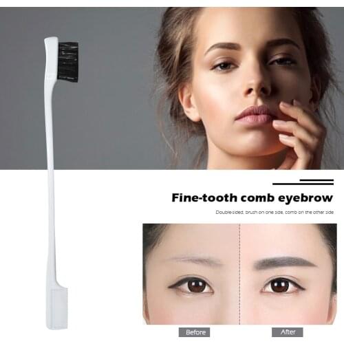 Toothbrush Type Eyebrow Brush Combs Beauty Double-sided Edge Control Hair Comb Easy Use Practical Hair Styling Tools