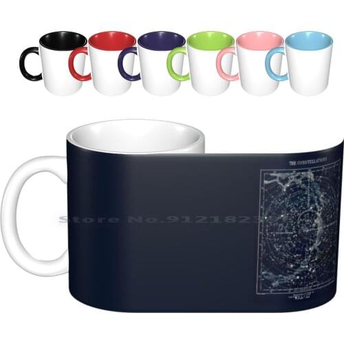 The Star : Vintage 1900 Galaxy Print Ceramic Mugs Coffee Cups Milk Tea Stars Suns Comets Planets Asteroids Moons Galaxy Galaxy