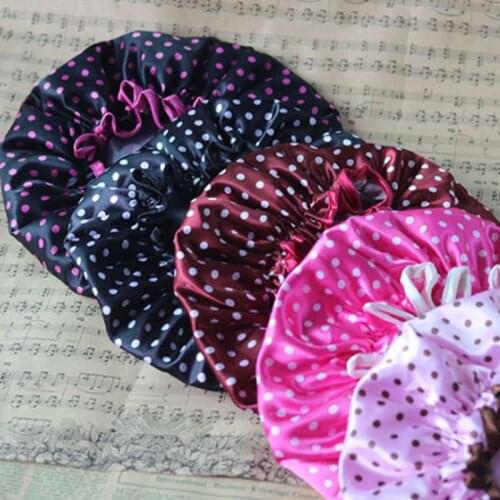 1 PC Bathroom Shower Caps Waterproof Kitchen Hat Dust-proof Smoke-proof Hood Set Shower Cap Thick Double Waterproof Bathing Cap