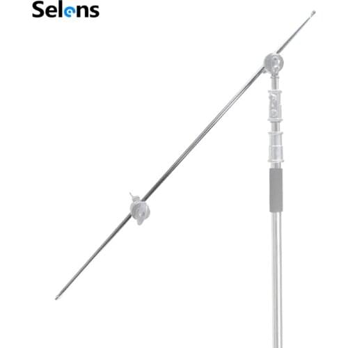 128cm Heavy Duty Stainless Steel Video Stand Grip Arm Crossbar For C-Light Stand