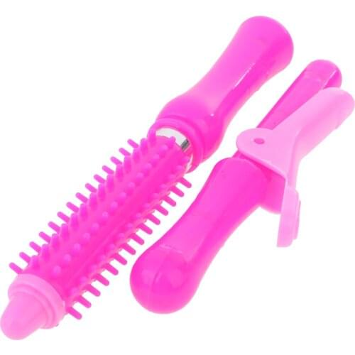 2Pcs Random Color Hair Styling Curler Hair Straightener Miniature for Blythe