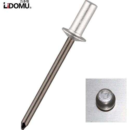 200/300/500pcs closed end blind rivet aluminium steel rivet sealed watertight rivets 3.0 3.2 4.0 4.8 6.4mm waterproof rivets
