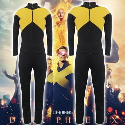 2019 Jean Grey Cosplay Costume Jacket Pants Uniform Suit For Men Women Child Halloween Carnival Costumes