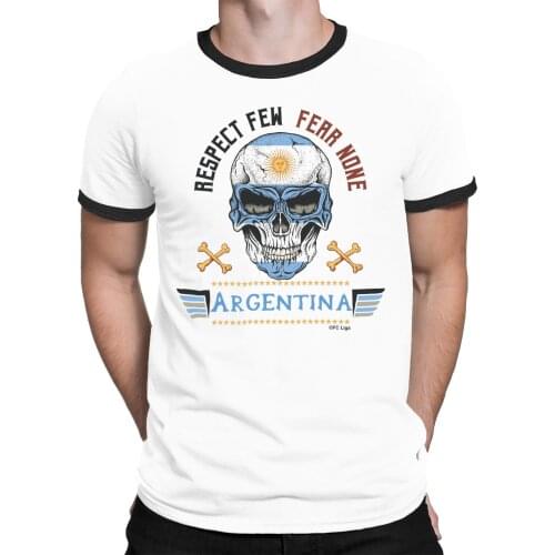 2019 Summer Brand Clothing 100% Cartoon T Shirt Men Argentina Respect MenS T-Shirt Footballer Casual T Shirts