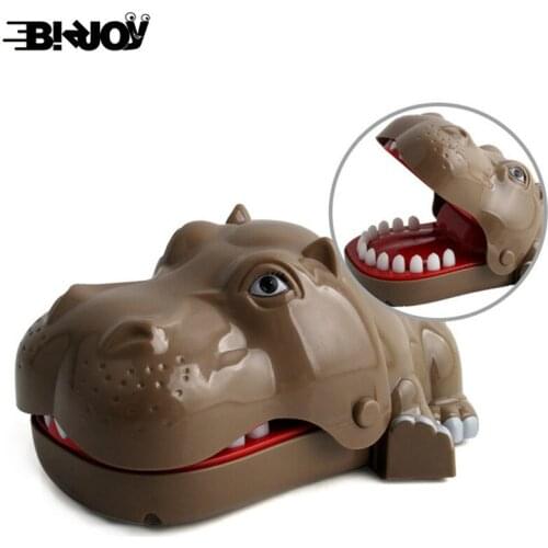 2020 Creative Cartoon Fine Hippopotamus Mouth Dentist Bite Finger Desktop Game Funny Gags Children Friend Interaction Toys Gifts
