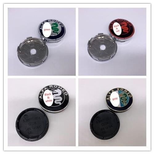 4pcs 56mm 60mm Car Wheel Center Hub Cap Badge Emblem wheel dust-proof Decal For Alfa Romeo Mito 147 156 159 166