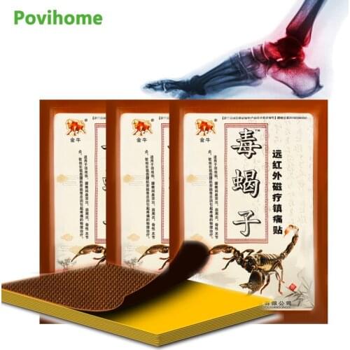 8pcs Scorpion Medical Plaster Pain Relief Patch Back Neck Knee Orthopedic Joints Chinese Herbal Medical Plaster Sticker C2312