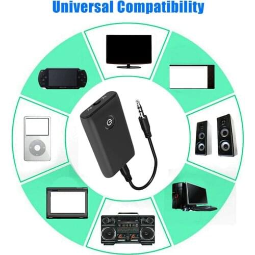 B10S Wireless 3.5mm Bluetooth 5.0 Transmitter Receiver for TV PC Home Sound System Headphones Car