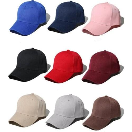 Men Women Plain Curved Sun Visor Baseball Cap Hat Solid Color Fashion Adjustable Caps Brand Snapback Solid Color Gorras