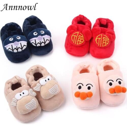 Brand Baby Girl Shoes Winter Warm Soft Plush Toddler First Step Newborn 3D Cartoon ootwear Infant Baby Boy Shoes for 1 Year Old