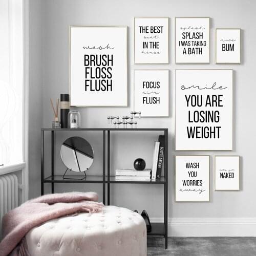 Black White Have a Nice Poop Bathroom Prints Minimalist Nordic Poster Wall Art Canvas Painting Wall Pictures Bathroom Home Decor