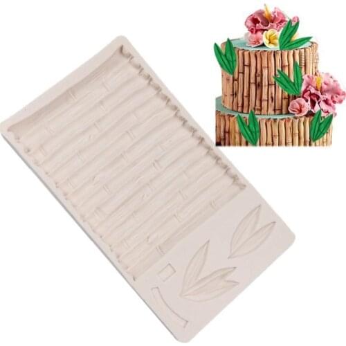 HobbyLane DIY Chocolate Cake Mold Bamboo Decoration Silicone Mold Bamboo Cake Border Fondant 3D Molds Kitchen tools Mould