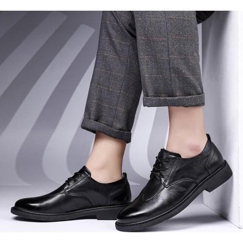 2021 Fashion High Quality Genuine Leather Business Dress Shoes Classic Men Suits Shoes Fashion Lace-up Dress Shoes Men Oxfords