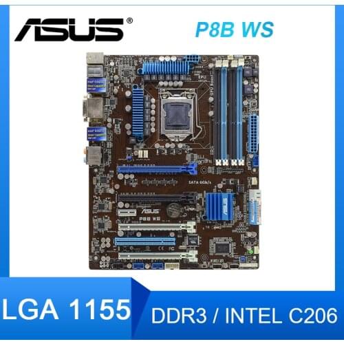 Asus P8B WS 1155 pin DDR3 graphics workstation server PC Motherboard E1230 V2 Original Desktop Motherboards Set