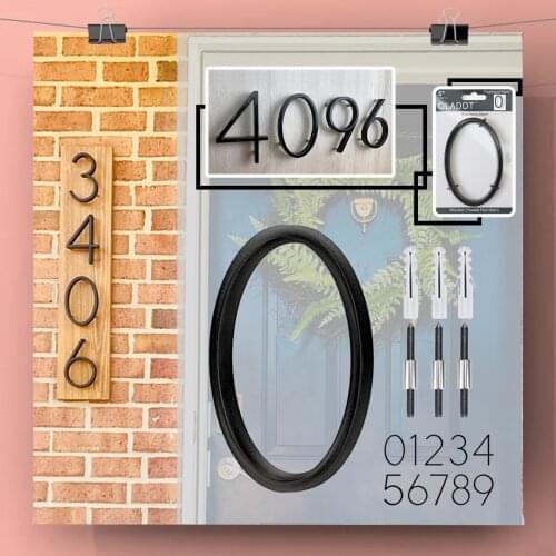 Metal Digital Arabic Numbers Cast Iron House Sign Door Plate Diy 0-9 Cafe Wall Courtyard Decor Creative Address Door Numbers