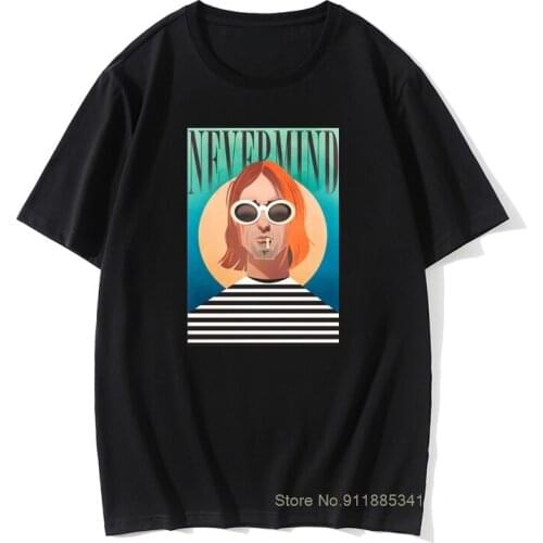 Nevermind Men T-Shirt Rock n Roll Smoking Hipster Pattern Print T Shirt Vintage Tops Retro Mens Tee Shirt TShirt Cotton