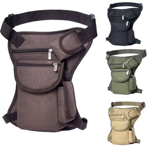 Men Canvas Drop Leg Bag Waist Casual Pack Belt Hip Bum Military Tactical Multipurpose Messenger Shoulder Bags Cycling Travel Bag