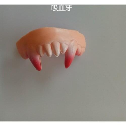 2022 NEW Tricky Funny Toys Soft Braces Rabbit Tooth Halloween Dentures Funny Dentures Buck Teeth 5z