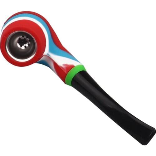 New Cool Design Creative Portable Silicone pipe Portable Smoking Pipe Tobacco Pipes